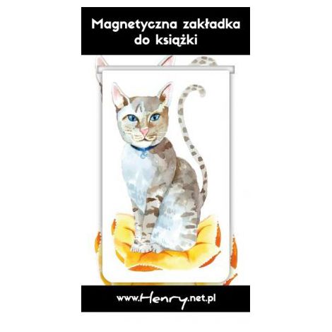Zakładka magnetyczna Henry Kot biały